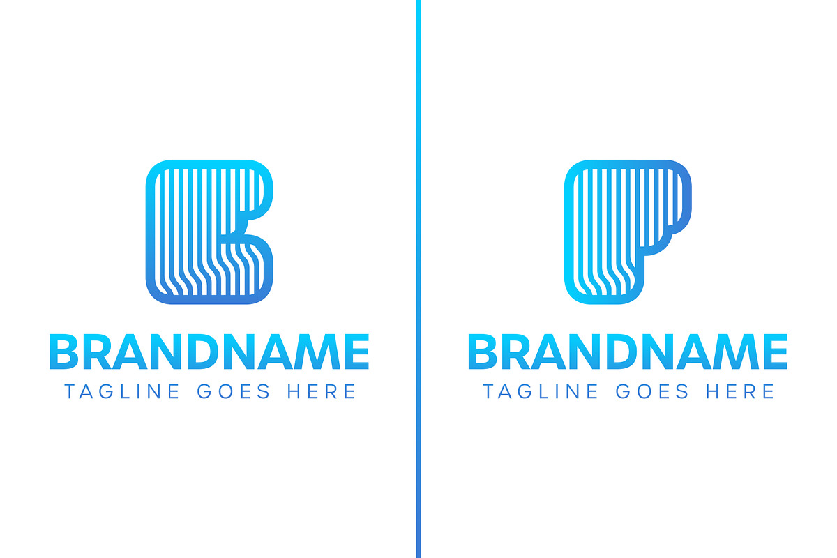 Letter E and F Wavy Line Logo, a Branding & Logo Template by Pray Art Design Studio