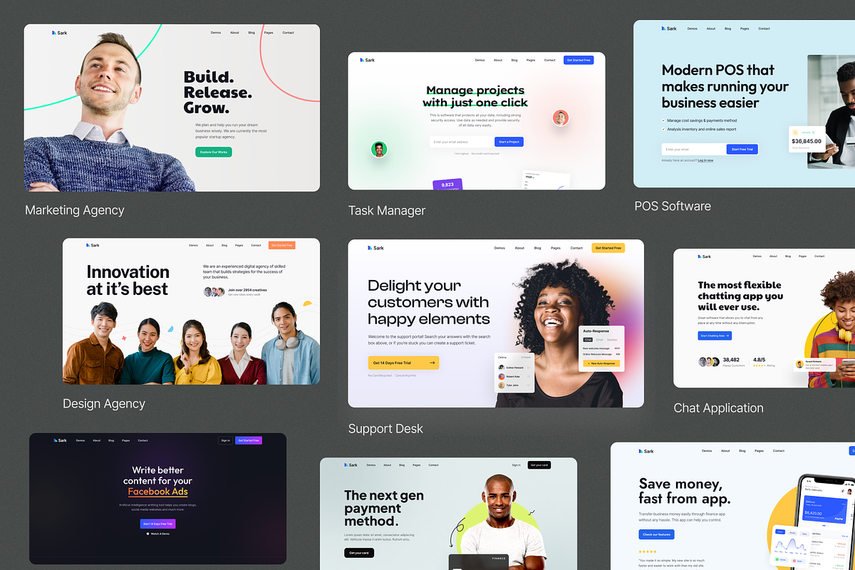Sharko - Landing Page UI Kit, an UI Kit Template by FinestDevs (Photo 3 of 6)
