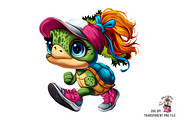 Sea Turtle Sport Runner PNG Bundle, a Graphic by Clipart Bloom (Thumbnail 8 of 16)
