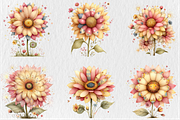 Whimsical 4th Of July Sunflowers PNG, a Seasonal Illustration by Rose Art (Thumbnail 3 of 6)