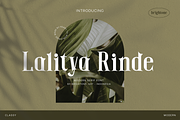 Lalitya Rinde - Modern Serif Font, a Serif Font by Brightone (Thumbnail 1 of 8)