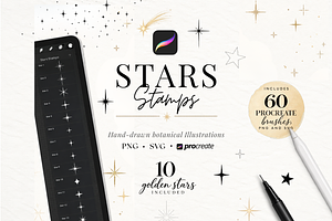 60 Stars Procreate PNG SVG
