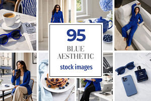 Blue Aesthetic Stock Photos, a Person Photo by Selenique Studio