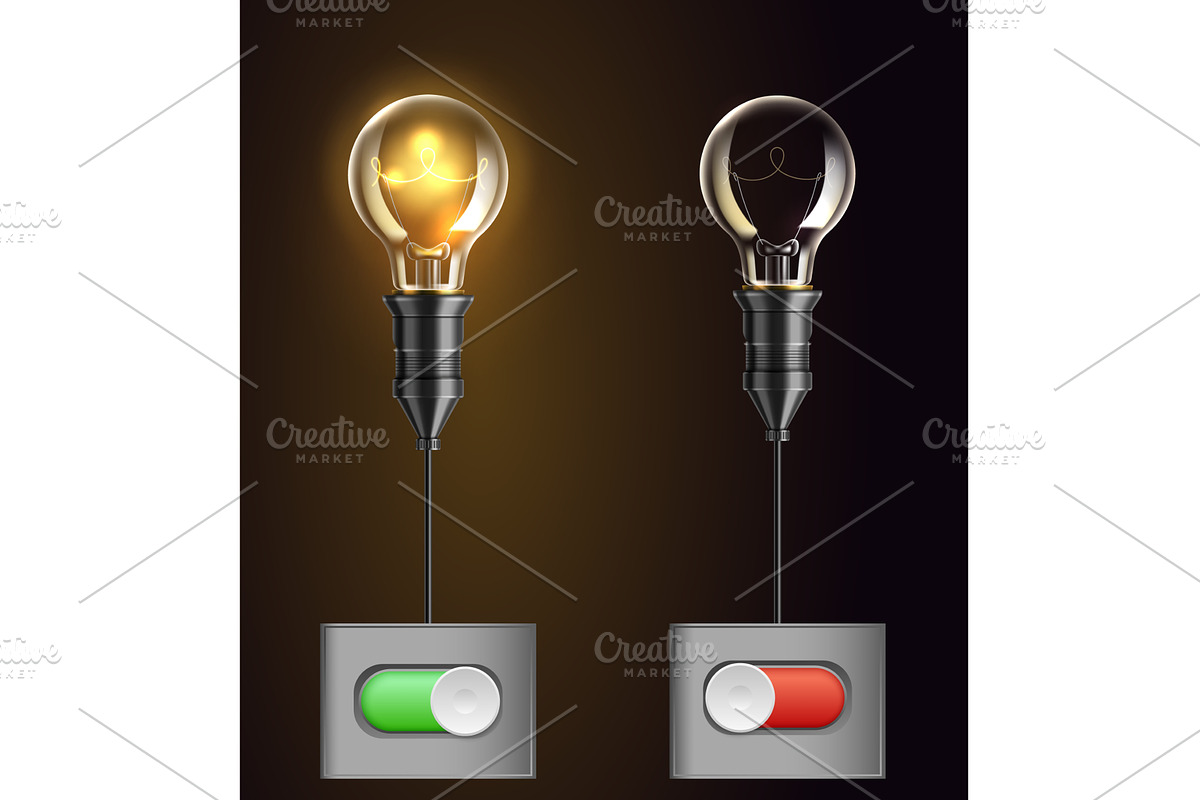 Realistic switches for turning on, an Object Illustration by Vectorbuum