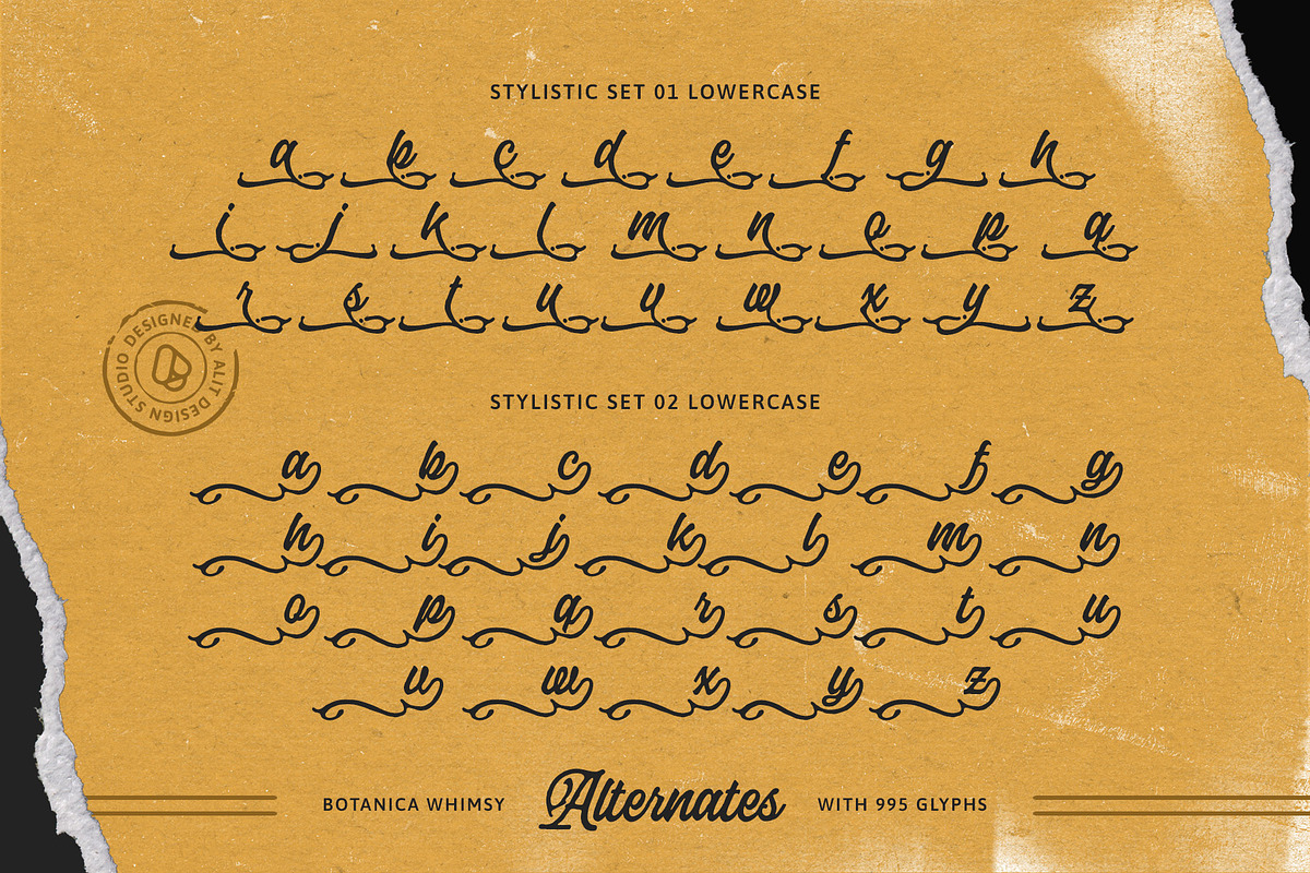 Botanica Whimsy Typeface, a Script Font by alit design (Photo 13 of 20)