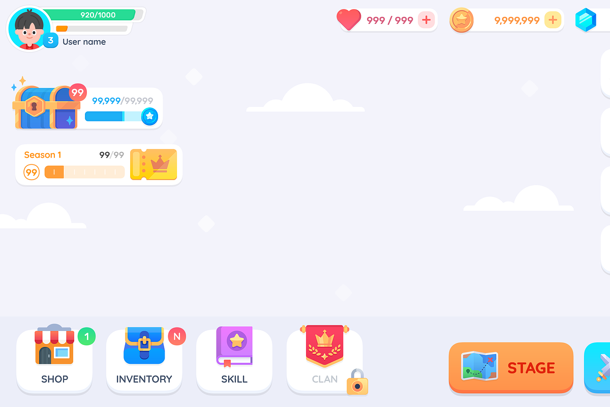 GUI Pro - Simple Casual, an UI Kit Template by LAYERLAB (Photo 18 of 108)