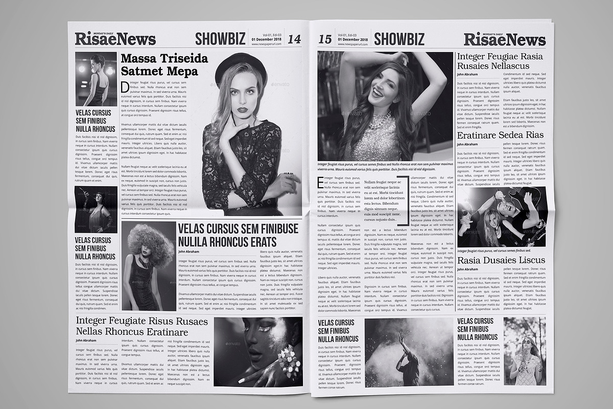 16 Page Newspaper Design v2, a Magazine Template by Miyaji75 (Photo 11 of 16)
