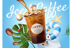 3d Creative Iced Coffee Ad