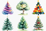 Cute Doodle Christmas Tree Clipart, an Illustration by Canvas Craft (Thumbnail 2 of 7)