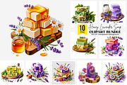 Honey Lavender Soap PNG Bundle, an Illustration by Clipart Bloom (Thumbnail 1 of 11)