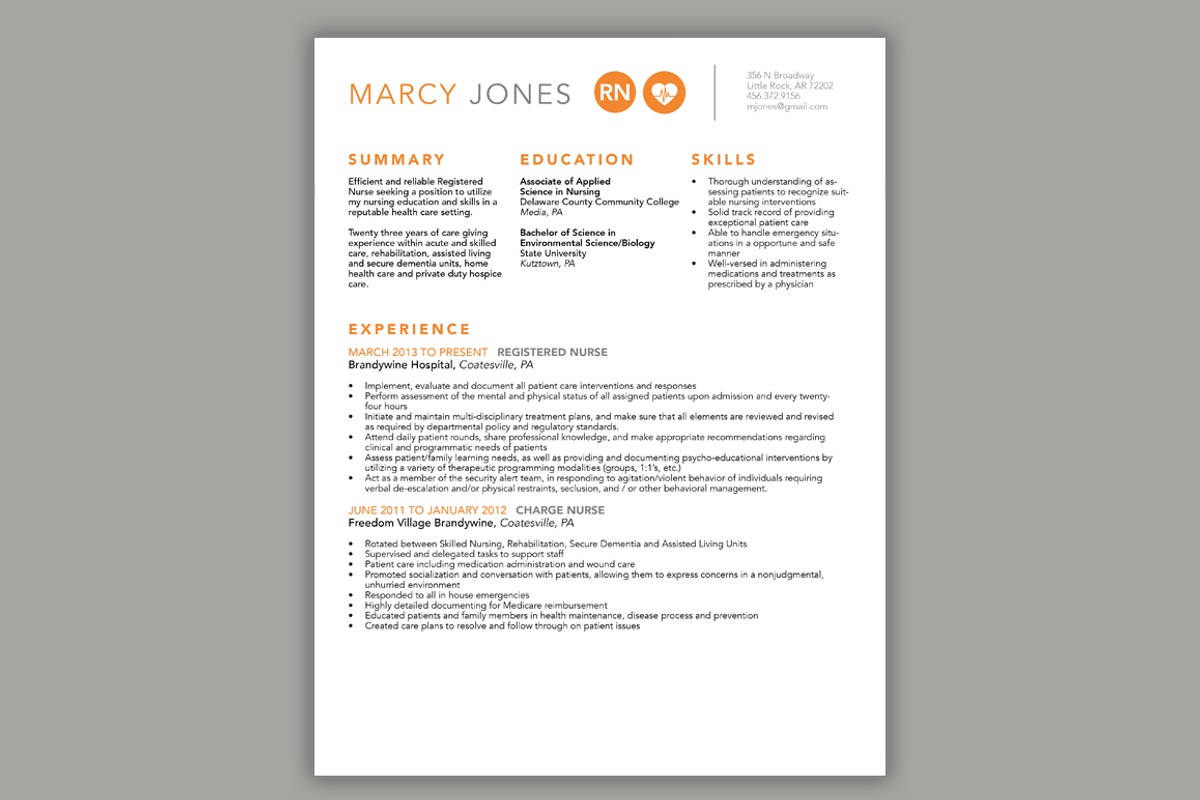 Nurse Resume, Cover Letter Template, a Resume Template by Scribbled Napkin Design (Photo 2 of 5)