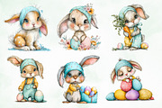 Whimsical Easter Cute Bunny Clipart, an Illustration by Creative Art (Thumbnail 8 of 8)
