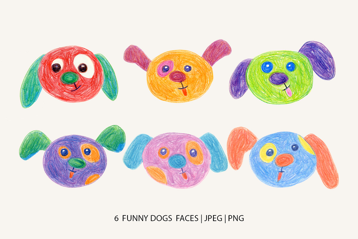 Funny dog faces patterns, an Animal Illustration by YarovaArt (Photo 2 of 10)