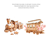 18 Gingerbread Train Clipart PNGs, a Decorative Illustration by Pati Charm Studio (Thumbnail 4 of 7)