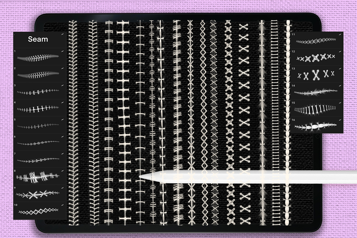 PROCREATE MAGIC STITCHES & PATTERNS, a Brush Add-On by AlexandraArt (Photo 6 of 15)