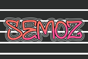 SEMOZ Boldline Graffiti Font, a Handwritten Font by NTC Graphic (Thumbnail 1 of 9)
