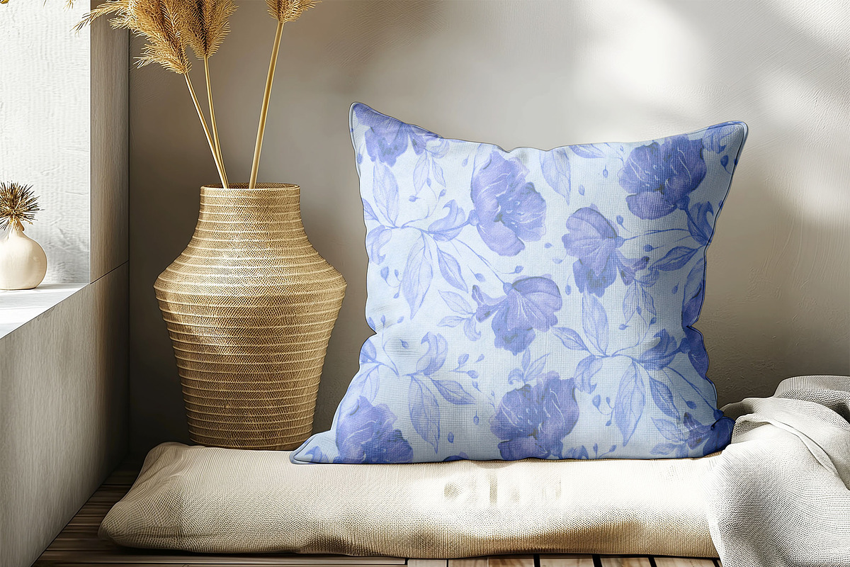 Living Room Square Pillow Mockup, a Household Mockup by NoemieDesigns (Photo 11 of 11)