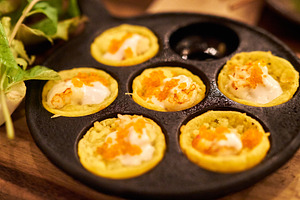 Vietnamese banh khot little crispy p stock photo containing food and vietnam