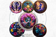 Women's Day Round Cliparts V3, a Seasonal Illustration by ThatsDesignArt (Thumbnail 9 of 11)