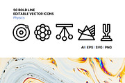 50 Physics Icons, an Outline Icon by Side Project (Thumbnail 1 of 7)
