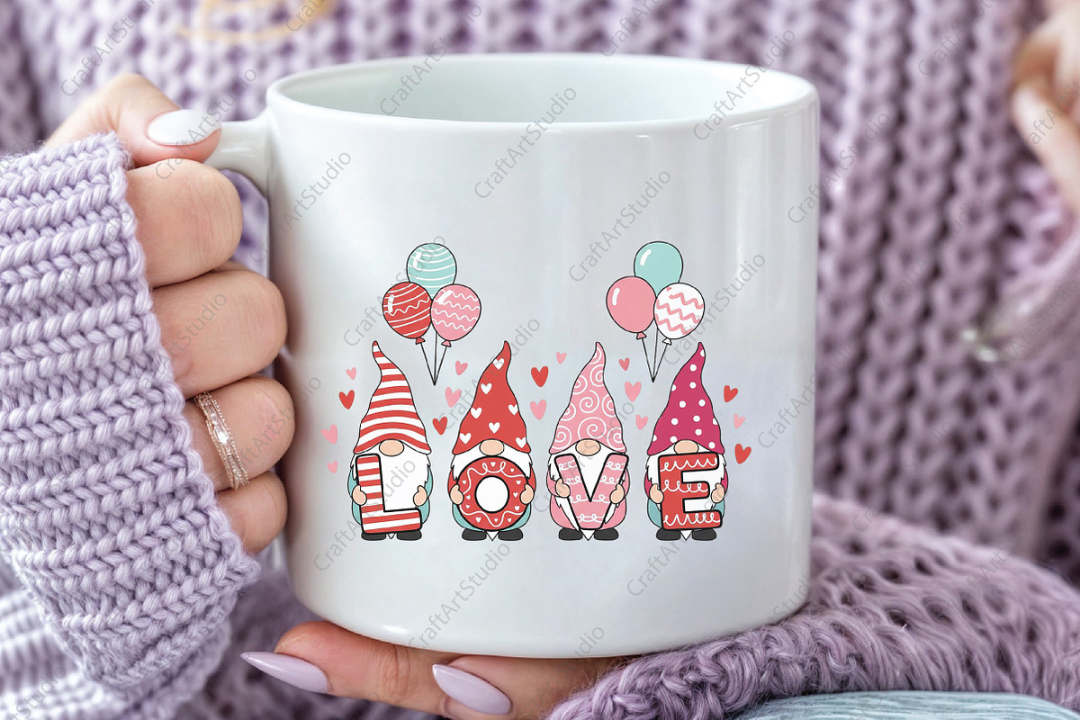 Valentine's Day Love Gnome PNG, an Illustration by CraftArtStudio (Photo 3 of 4)