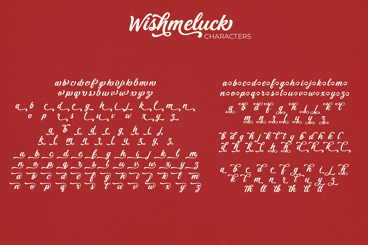 Wishmeluck – Bold Calligraphy Font, a Script Font by deadlock studio (Photo 7 of 8)