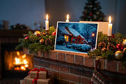 Cozy Winter House Stock Photo, a Holiday Photo by Aura Canyon HQ (Thumbnail 6 of 7)