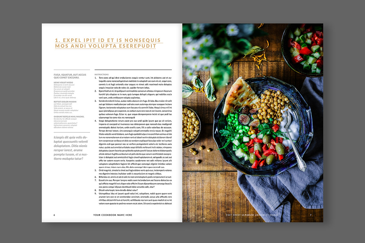 Cookbook / Recipe Book Layout, a Brochure Template by tomsarraipodesign (Photo 5 of 16)