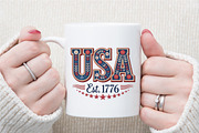 Floral Embroidery USA Png Retro Amer, an Illustration by Sublimation Artist (Thumbnail 8 of 9)
