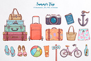 Summer time. Illustration pack., a Texture Illustration by AlexGreenArt (Thumbnail 3 of 8)
