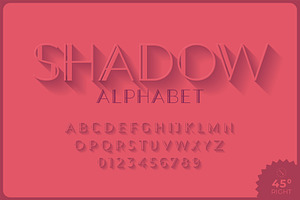 Elegant Shadow Alphabet Font