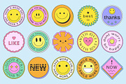 CARTOON STICKERS SET Y2K DESIGN, a Pattern Graphic by craftlove (Thumbnail 7 of 10)