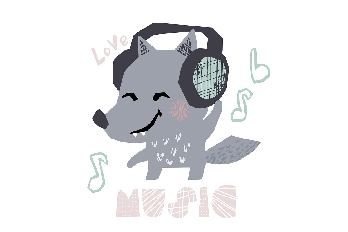 Dancing animals. Music kids vector, an Animal Illustration by MeadowFox (Photo 9 of 9)