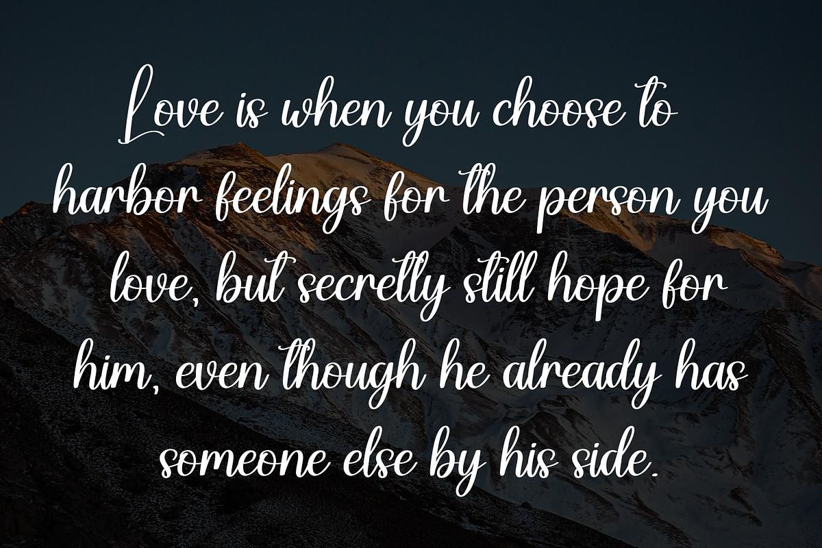 Sadnight | Script Font, a Handwritten Font by Scratchones (Photo 6 of 8)