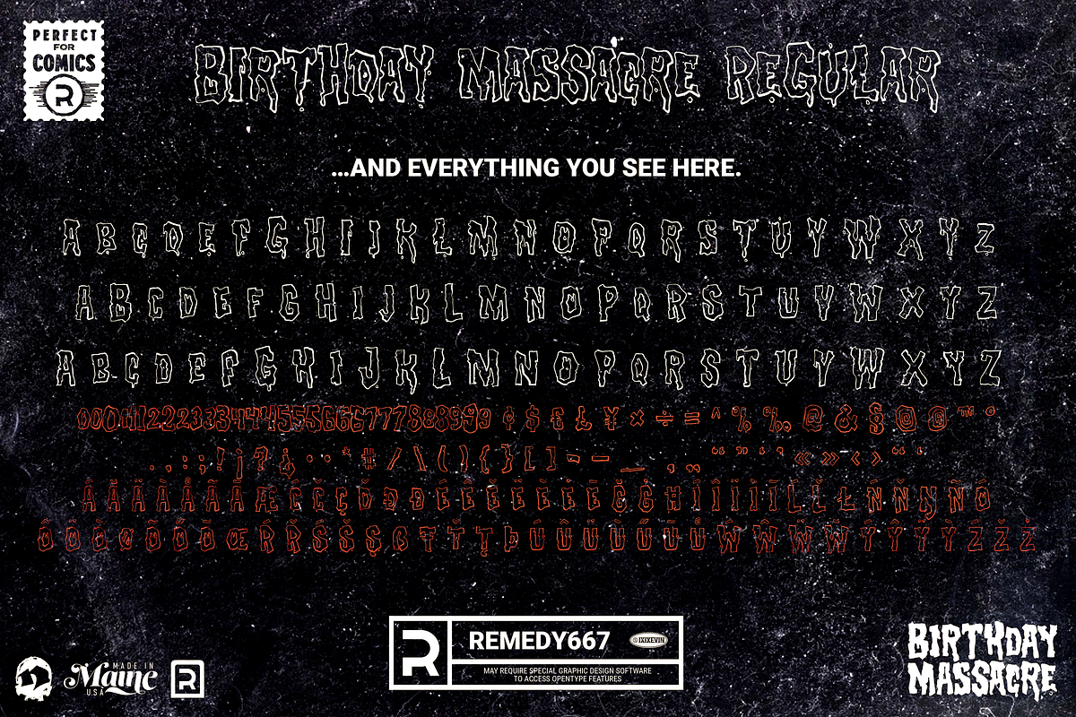 Birthday Massacre, a Font by Remedy667 (Photo 6 of 7)