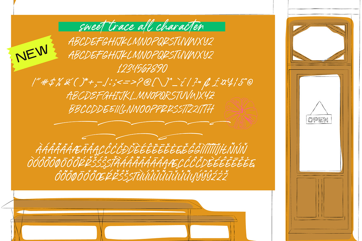 Sweet Trace Display Handwritten Font, a Script Font by Letterena Studios Script (Photo 14 of 15)