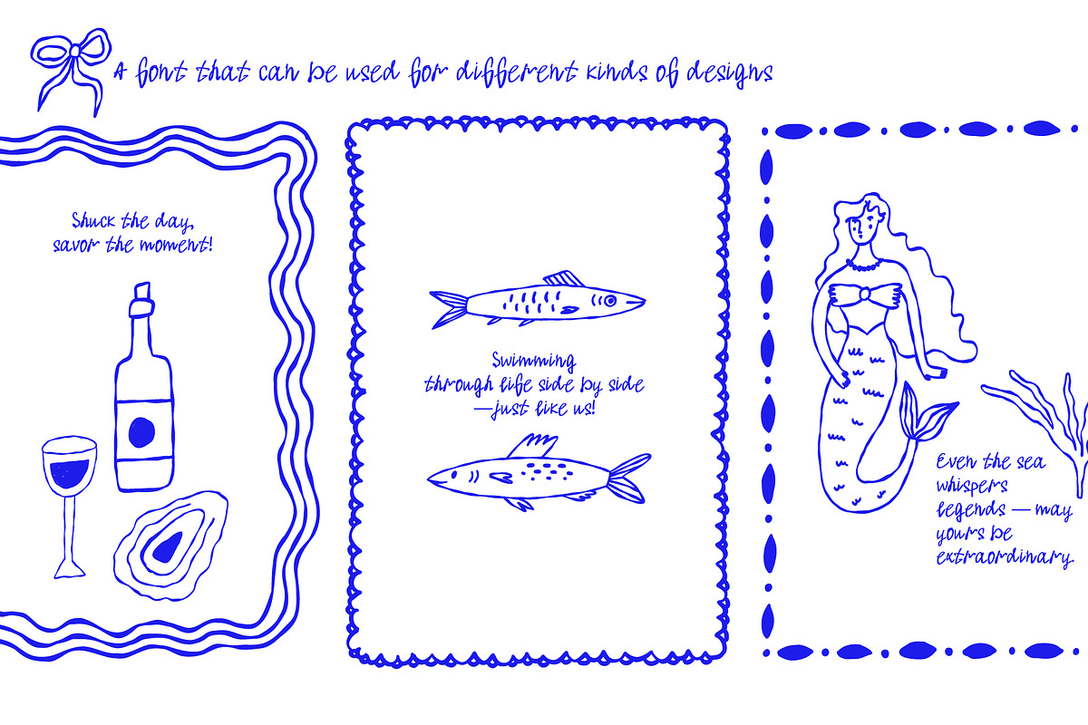 Fisherman Aesthetic – Font+Graphics, a Handwritten Font by AnkaDrozd (Photo 5 of 8)