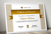 Burlap certificate template (pptx), a Stationery Template by Inkpower (Thumbnail 5 of 6)