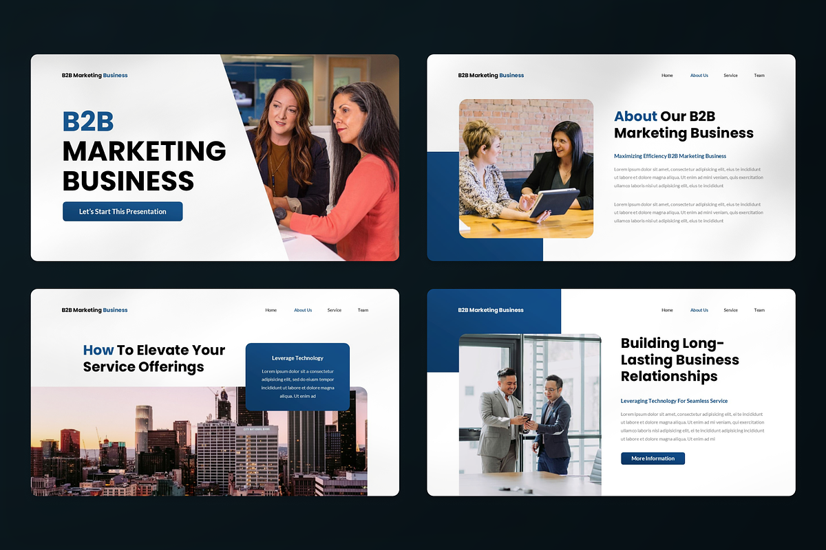 B2B Marketing Business PowerPoint, a Presentation Template by SquidPixey (Photo 3 of 7)