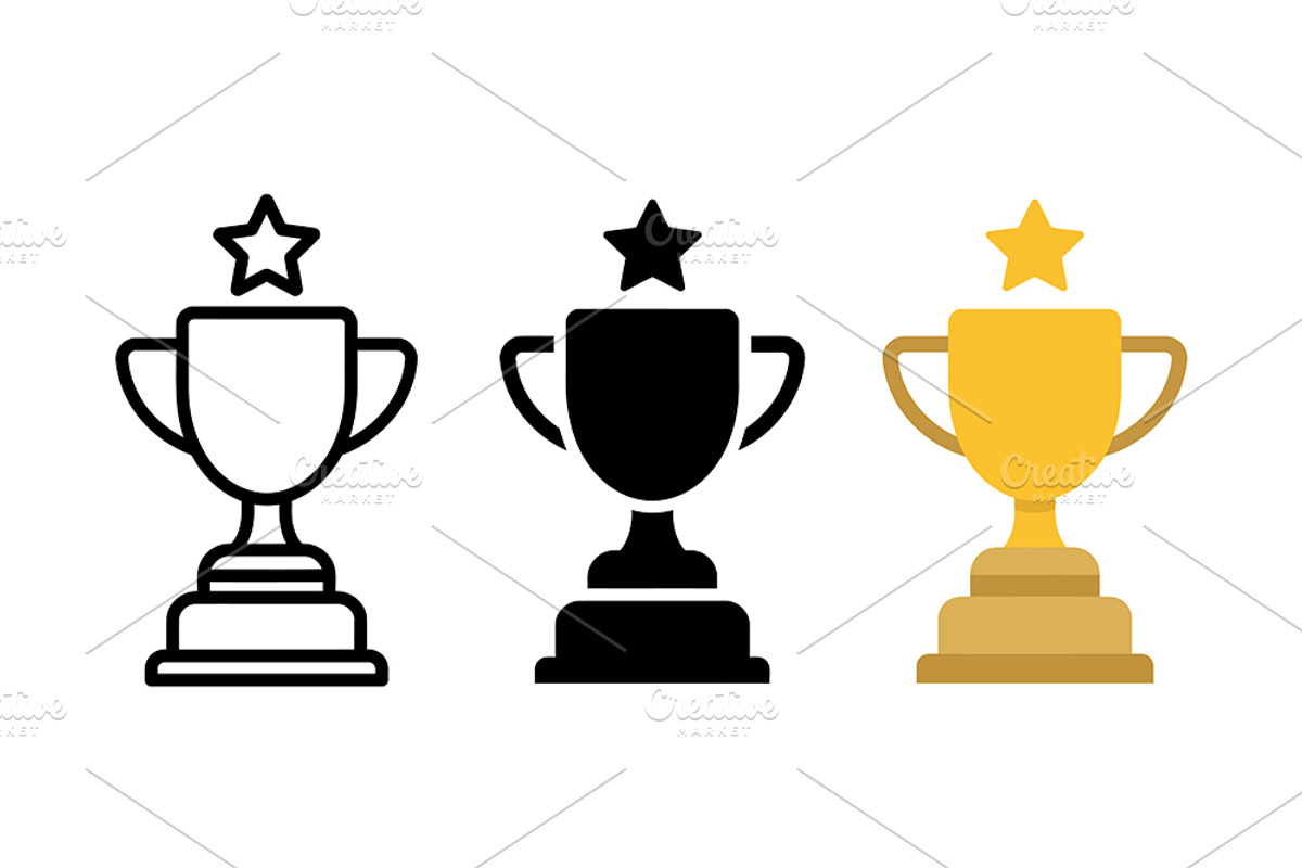 Star Trophy Icons, a Solid Icon by Artonix (Photo 2 of 2)