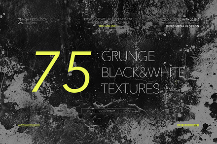 Grunge Black&White Textures, a Texture Graphic by Milka