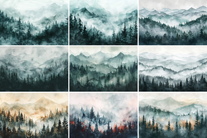 Abstract Mountains Backgrounds