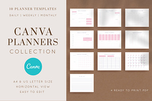 HORIZONTAL CANVA PLANNERS