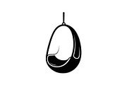 Hanging Egg Chair Silhouette Bundle, an Illustration by Designer_Momina (Thumbnail 45 of 51)