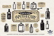 Vintage Apothecary Linocuts, an Illustration by WhiteRiverStudio (Thumbnail 2 of 8)