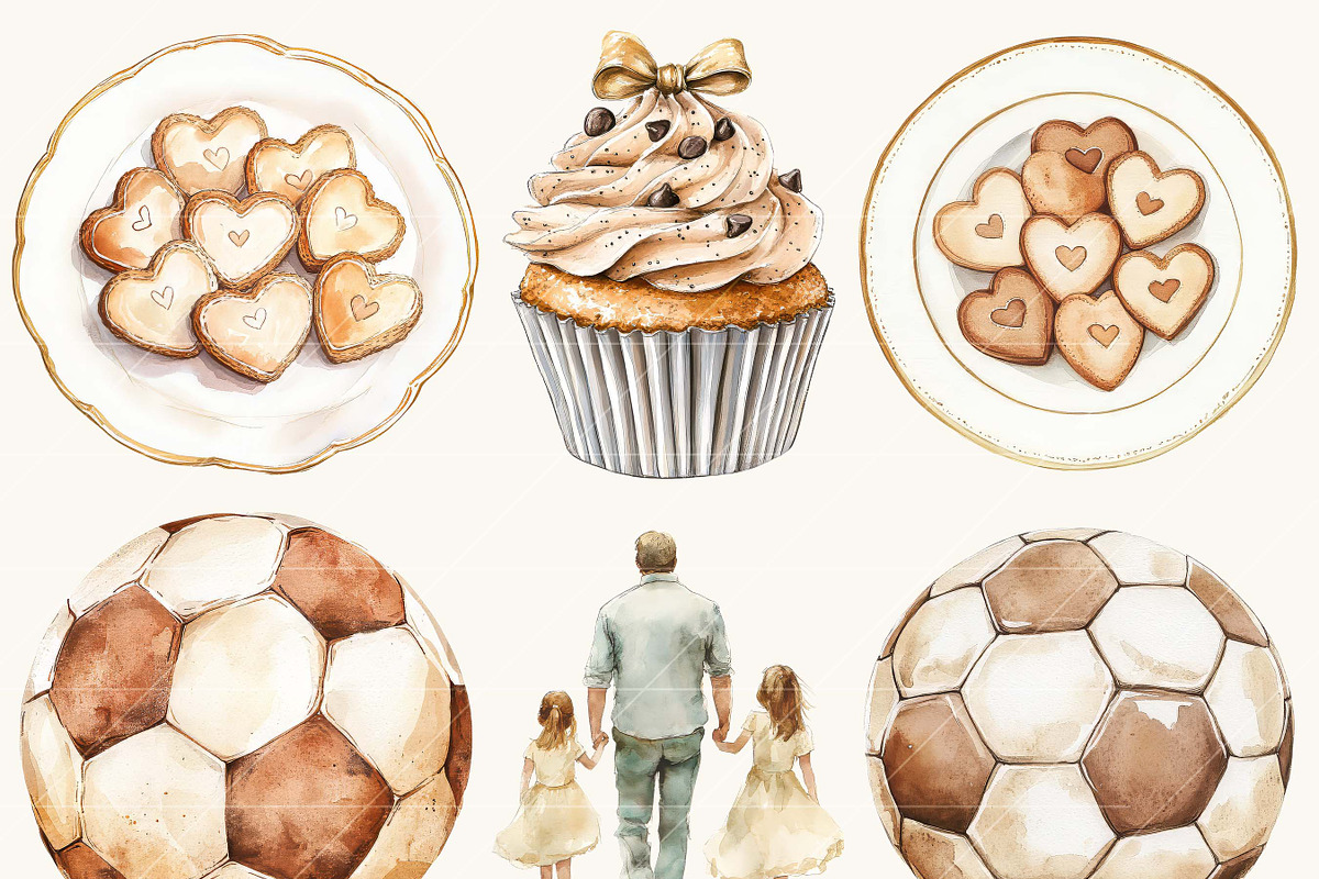 Watercolor Dad Clipart Bundle, a Person Illustration by SparkyDesignsUS (Photo 3 of 9)