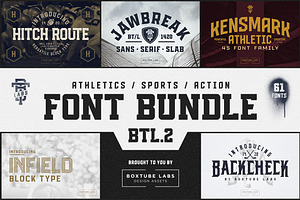 Sports Display Font Bundle BTL.2, a Sans Serif Font by BoxTube Labs
