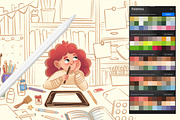Illustration Brushes 2: Procreate, a Brush Add-On by Leonard Posavec (Thumbnail 2 of 8)