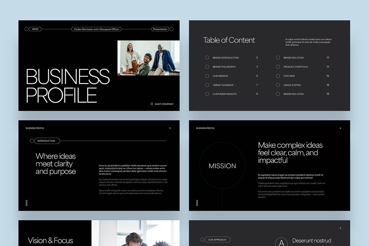 Dark Minimal Presentation Template, a Presentation Template by BrandPacks (Photo 7 of 7)