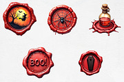 Halloween Red Wax Seal Stamp Clipart, an Illustration by CrexoraLab (Thumbnail 5 of 5)